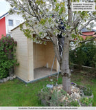 Gartenhaus Dresden 01 inkl. Fußboden, Naturbelassen - 14 mm Elementgartenhaus, Nutzfläche: 2,10 m², Pultdach