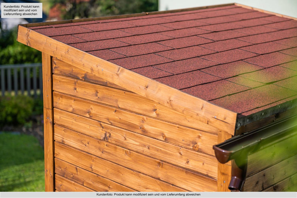 Gartenhaus Dresden 01 inkl. Fußboden, Naturbelassen - 14 mm Elementgartenhaus, Nutzfläche: 2,10 m², Pultdach