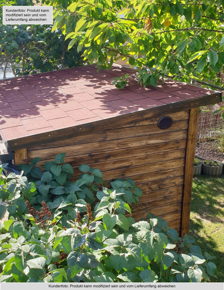 Gartenhaus Dresden 01 inkl. Fußboden, Naturbelassen - 14 mm Elementgartenhaus, Nutzfläche: 2,10 m², Pultdach