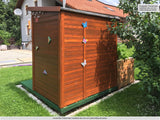 Gartenhaus Dresden 01 inkl. Fußboden, Naturbelassen - 14 mm Elementgartenhaus, Nutzfläche: 2,10 m², Pultdach