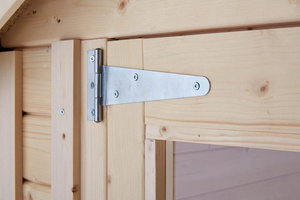 Gartenhaus Dresden 01 inkl. Fußboden, Naturbelassen - 14 mm Elementgartenhaus, Nutzfläche: 2,10 m², Pultdach