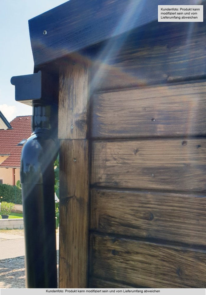 Gartenhaus Dresden 01 inkl. Fußboden, Naturbelassen - 14 mm Elementgartenhaus, Nutzfläche: 2,10 m², Pultdach