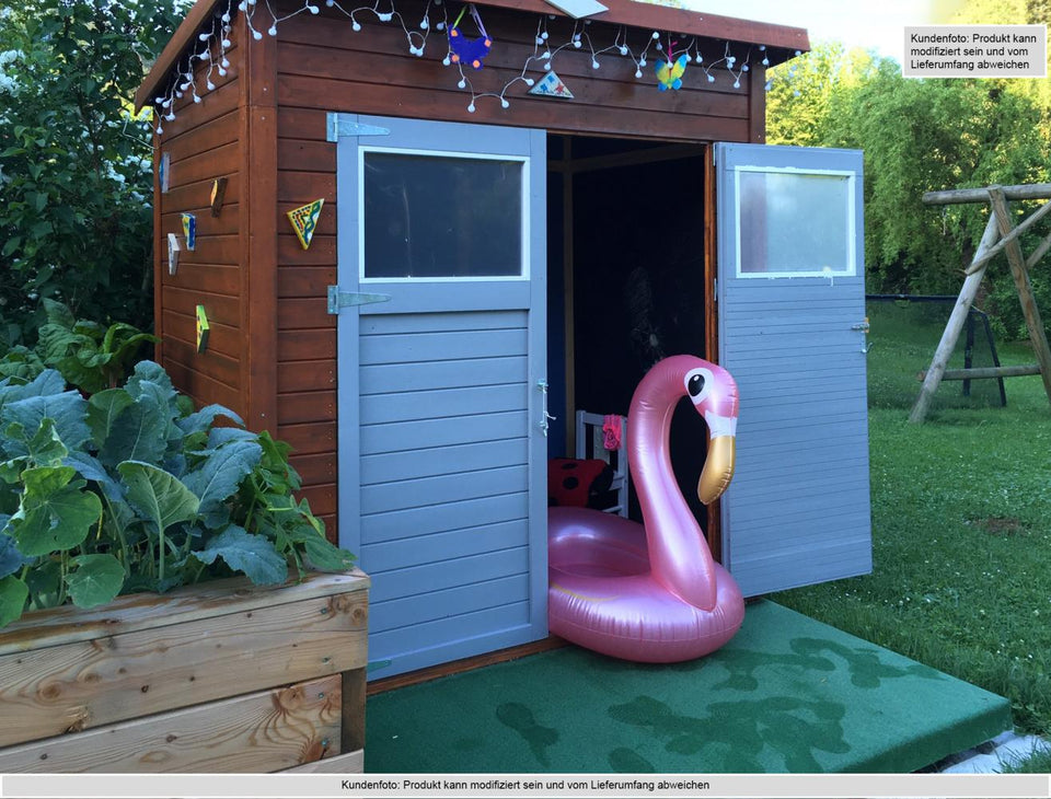 Gartenhaus Dresden 01 inkl. Fußboden, Naturbelassen - 14 mm Elementgartenhaus, Nutzfläche: 2,10 m², Pultdach