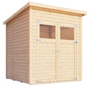 Gartenhaus Koblenz 01 inkl. Fußboden, Naturbelassen - 19 mm Elementgartenhaus, Nutzfläche: 5,9 m²