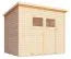Gartenhaus Dresden 03 inkl. Fußboden, Naturbelassen - 14 mm Elementgartenhaus, Nutzfläche: 4,20 m², Pultdach