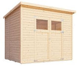 Gartenhaus Koblenz 01 inkl. Fußboden, Naturbelassen - 19 mm Elementgartenhaus, Nutzfläche: 5,9 m²