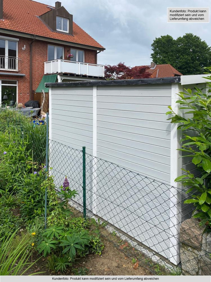 Gartenhaus Dresden 03 inkl. Fußboden, Naturbelassen - 14 mm Elementgartenhaus, Nutzfläche: 4,20 m², Pultdach