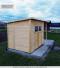 Gartenhaus Dresden 03 mit Anbaudach inkl. Fußboden, Naturbelassen - 14 mm Elementgartenhaus, Nutzfläche: 4,20 m², Pultdach