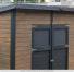 Gartenhaus Dresden 03 mit Anbaudach inkl. Fußboden, Naturbelassen - 14 mm Elementgartenhaus, Nutzfläche: 4,20 m², Pultdach