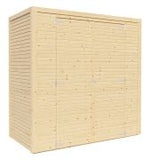 Gartenhaus Dresden 01 inkl. Fußboden, Naturbelassen - 14 mm Elementgartenhaus, Nutzfläche: 2,10 m², Pultdach