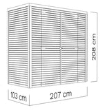Gerätehaus Greven 01, Naturbelassen - 18 mm Elementgartenhaus, Nutzfläche: 2,13 m², Flachdach