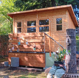 Gerätehaus Freiberg 04 inkl. Fußboden, Naturbelassen - 19 mm Elementgartenhaus, Nutzfläche: 7,15 m², Pultdach