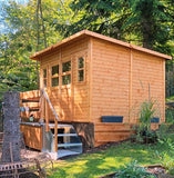 Gerätehaus Freiberg 04 inkl. Fußboden, Naturbelassen - 19 mm Elementgartenhaus, Nutzfläche: 7,15 m², Pultdach