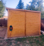 Gerätehaus Freiberg 03 inkl. Fußboden, Naturbelassen - 19 mm Elementgartenhaus, Nutzfläche: 5,83 m², Pultdach