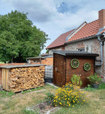 Gartenhütte / Gartenschrank / Geräteschrank "Aufgeräumt" - 28 mm Blockbohlenhaus, Grundfläche: 2,17 m², Pultdach
