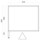 Gartenhaus Paran 19 mm, Farbe: Natur - Außenmaße (B x T): 204 x 202 cm