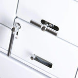 Festbrennstoff - Herd Typ 9100 mit Stahlplatte gussgrau und Backrohr - Ausführung: Weiß links mit verchromten Griffen