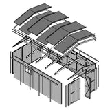 Holzgarage aus vorgefertigten Elementen G19b - H222xL516xB324