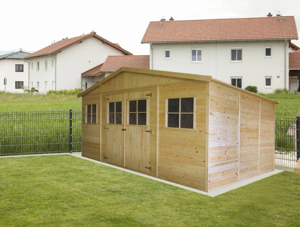 Gartenhaus München - 4,14 x 3,20 Meter aus vorgefertigten Elementen