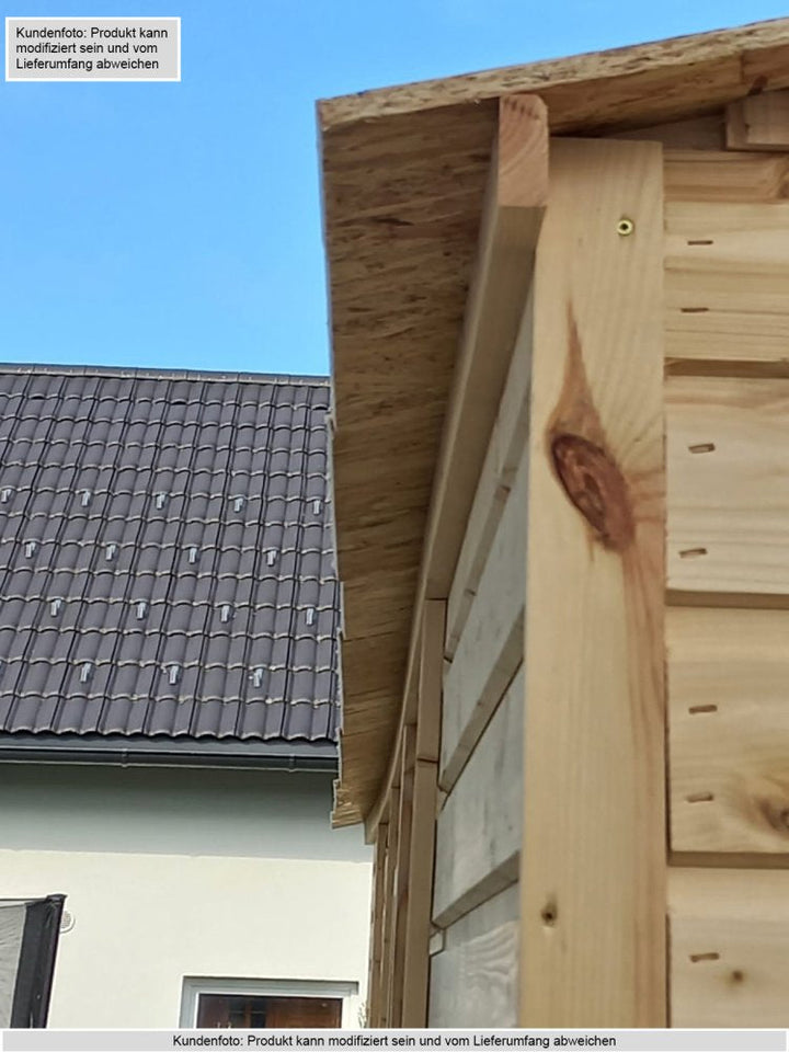 Elementgartenhaus Aachen mit Satteldach - L: 500 cm x B: 400 cm - inkl. Dachpappe