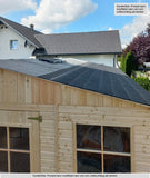 Elementgartenhaus Aachen mit Satteldach - L: 500 cm x B: 400 cm - inkl. Dachpappe