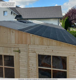 Elementgartenhaus Aachen mit Satteldach - L: 500 cm x B: 400 cm - inkl. Dachpappe