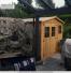 Blockbohlen Gartenhaus Genf mit Satteldach - L: 400 cm x B: 300 cm - inkl. Dachpappe