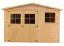 Gartenhaus Köln aus vorgefertigten Elementen mit Satteldach - L: 500 cm x B: 300 cm - inkl. Dachpappe