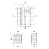 Blockbohlen Gartenhaus 19 mm Salzburg - B180 x L130