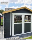 Gartenhaus Kitzbühel - 3,00 x 3,00 Meter aus 19mm Blockbohlen