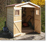 Blockbohlen Gartenhaus 19 mm Wien - L: 200 cm x B: 200 cm - inkl. Dachpappe