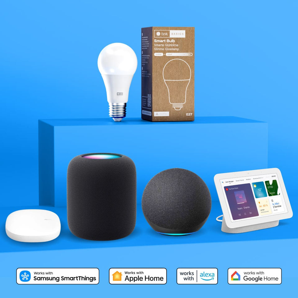 Aqara Smart Lock U200 Kit + tink Basics White & Color E27 Bulb - Matter