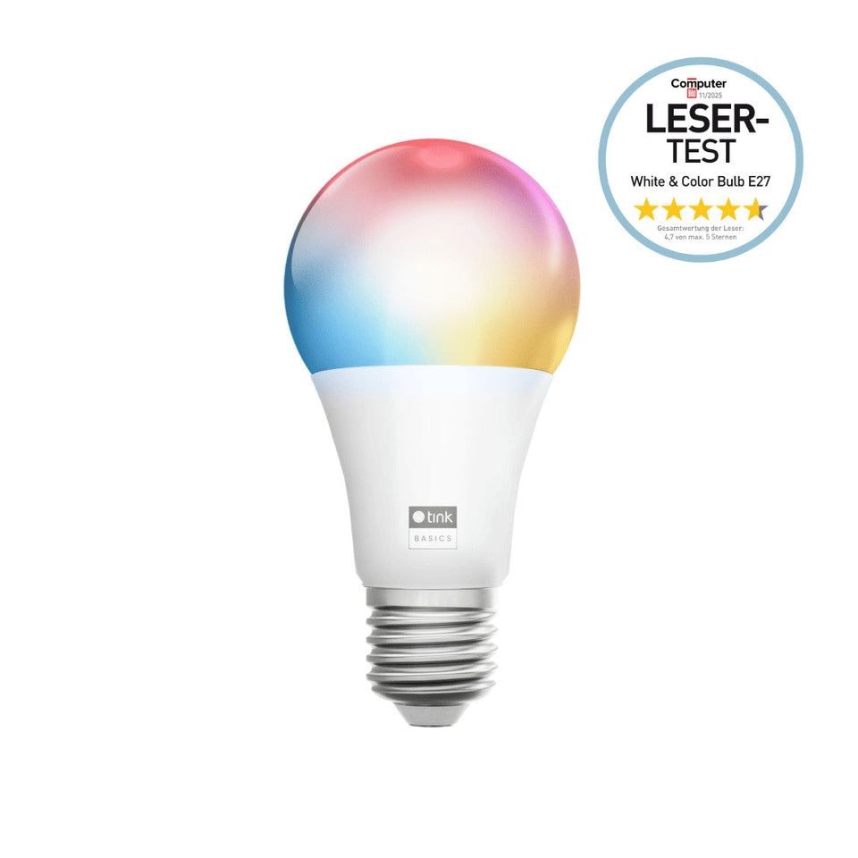 tink Basics White & Color E27 Bulb mit Matter - 4er-Set