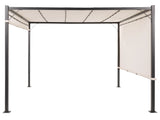 Pergola mit LED-Beleuchtung Stahl beige 310 x 310 cm PARGA