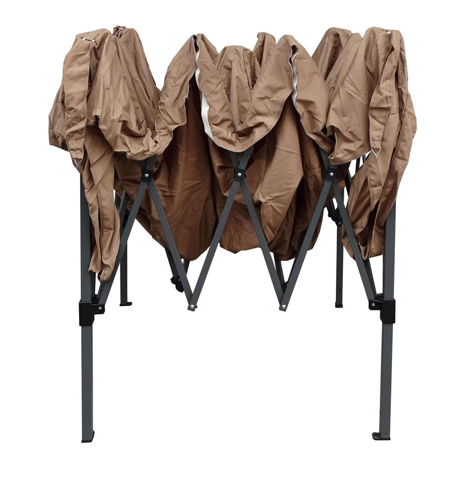 QUICK STAR FALTPAVILLON 2,5x2,5m Graubeige