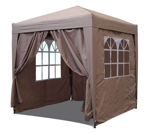 QUICK STAR FALTPAVILLON 2,5x2,5m Graubeige