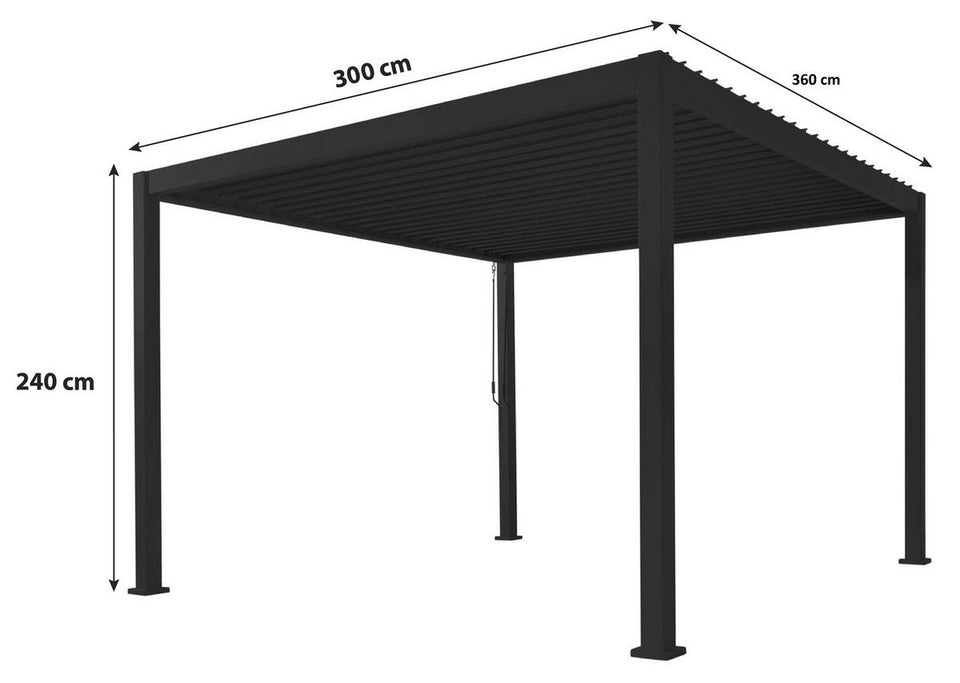 GARDENSON Pergola Metall in Anthrazit