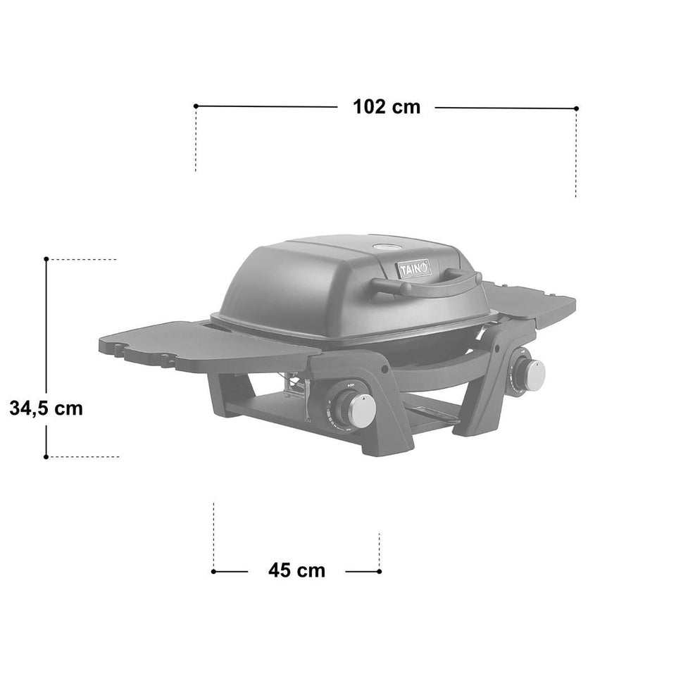 GASGRILL MAHTO Tischgrill Schwarz