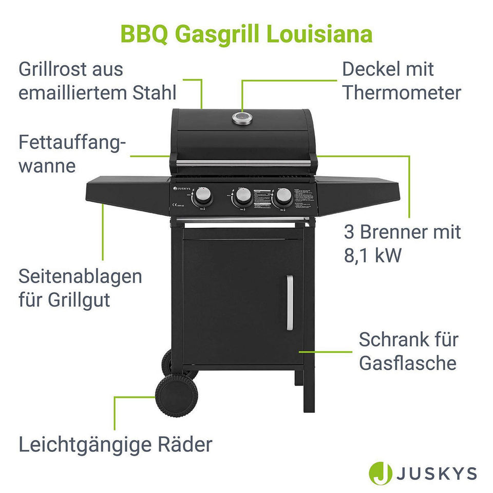 GASGRILL Louisiana schwarz
