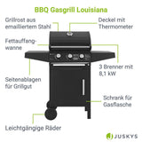 GASGRILL Louisiana schwarz