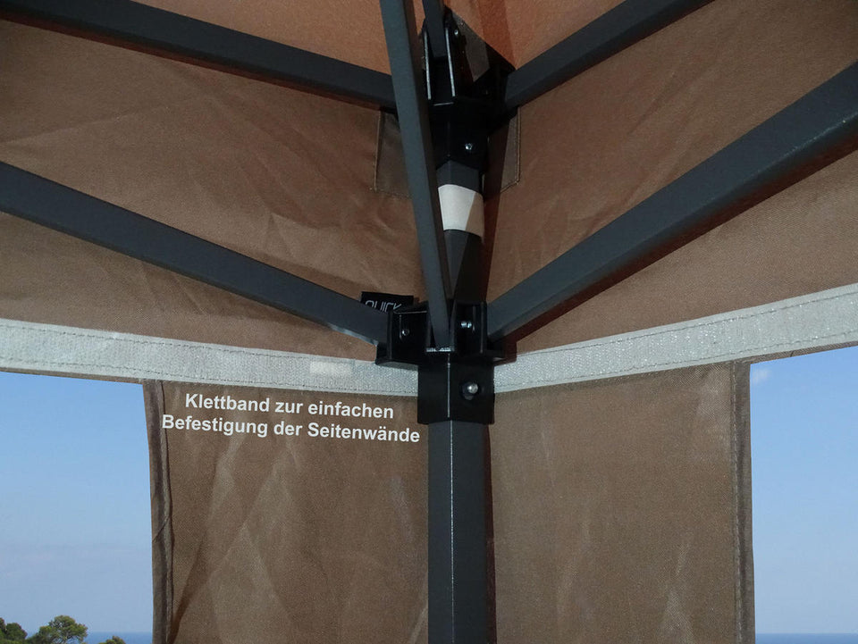 QUICK STAR FALTPAVILLON 2,5x2,5m Graubeige