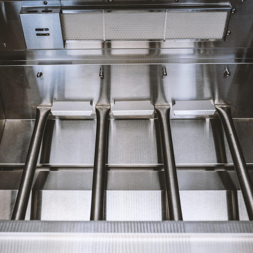 GORILLER® SILVERBACK S1 Outdoor-Küche, Gasgrill mit Kühlschrank-Waschbecken-Kombination, Edelstahl, Silber