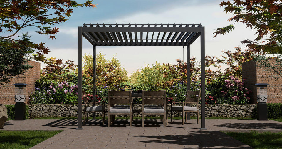GARDENSON Pergola Metall in Anthrazit