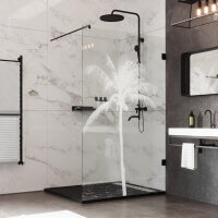 Walk-In-Dusche mit Motiv
