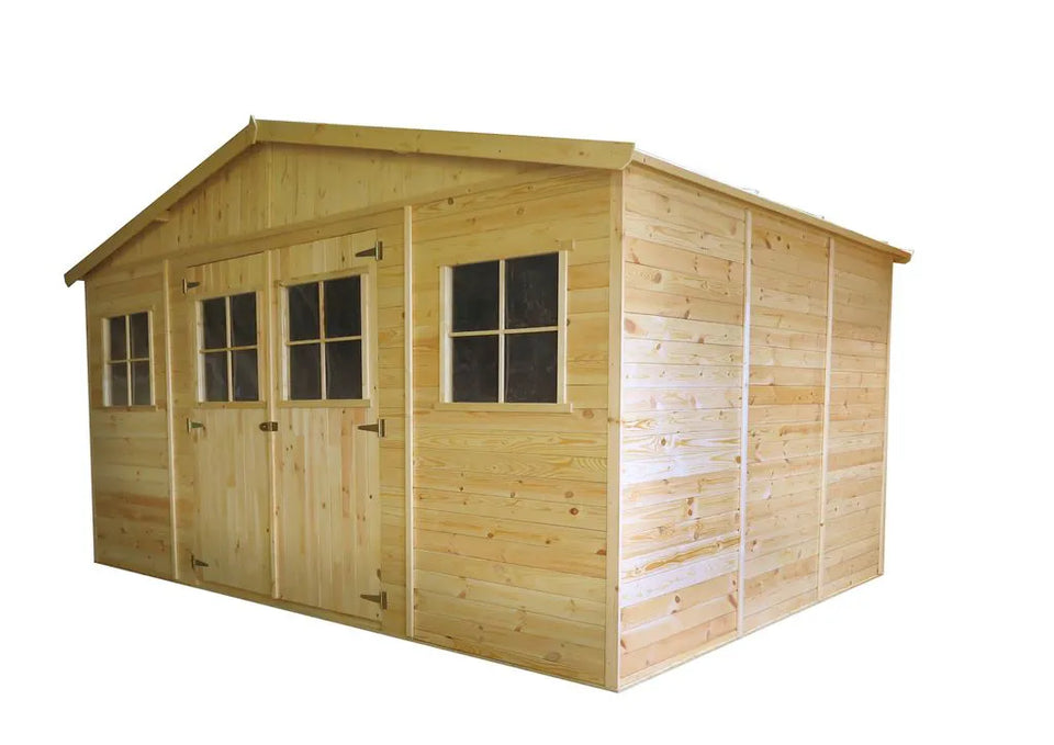 Gartenhaus München - 4,14 x 3,20 Meter aus vorgefertigten Elementen