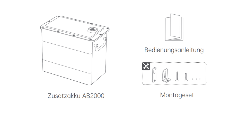 ZENDURE AB2000 Batterie [ 1920Wh / 1200W ] LiFeP04 | Batterie-Erweiterung zu Ihrem Zendure-Balkonkraftwerk